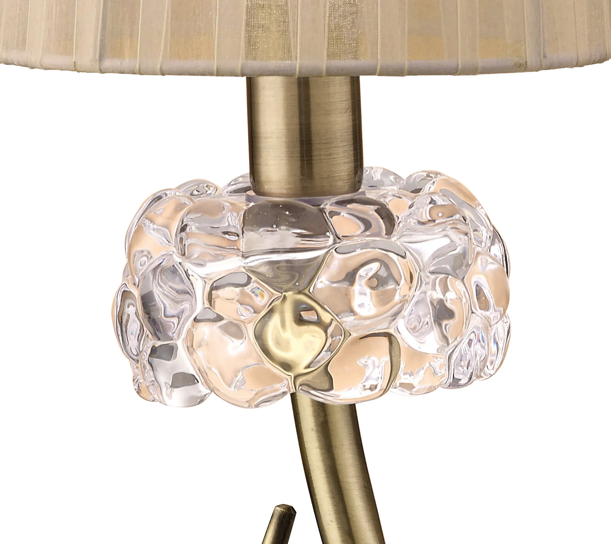 Loewe AB 47cm 1 Light Table Lamp M4637AB/SB  Mantra Loewe Antique Brass-Soft Bronze